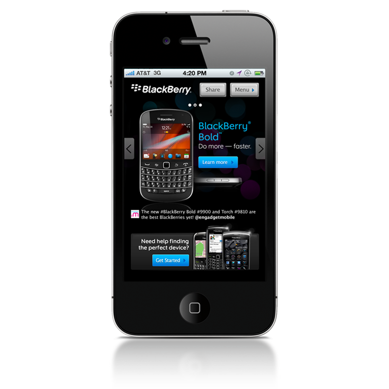 BlackBerry/RIM Mobile Site